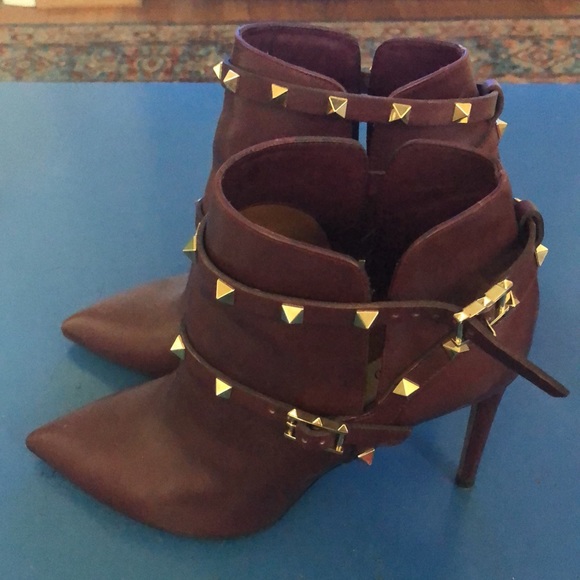 Valentino Garavani brown studded booties - Picture 4 of 9
